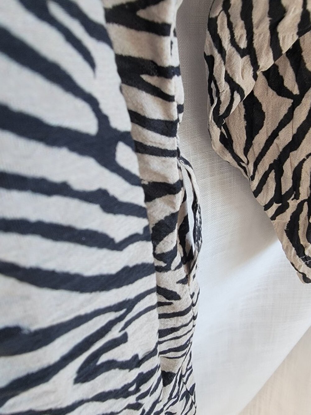 Nanushka Hierro Zebra Print Mini Dress XS Batwing Dolman Sleeve Artsy Tunic - Picture 8 of 14